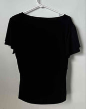 Load image into Gallery viewer, Calvin Klein Womens Black V-Neck Short Sleeve Pullover Blouse Top Size Large