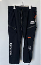 Load image into Gallery viewer, RGSTR Mens Black Zipped Pockets Stretch Drawstring Cargo Pants Size 3X