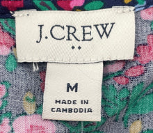 Load image into Gallery viewer, J.Crew Womens Multicolor Printed Floral Tiered A-Line Dress Size Medium