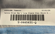 Load image into Gallery viewer, Calvin Klein Mens Blue Long Sleeve Collared Body Fit Button-Up Shirt Size XL