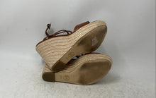 Load image into Gallery viewer, Michael Kors Womens Brown Open Toe Wedge Espadrille Heels Size 8.5M