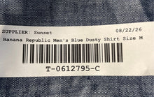 Load image into Gallery viewer, Banana Republic Mens Blue Dusty Long Sleeve Slim Untucked Button-Up Shirt Size M