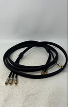 Load image into Gallery viewer, Black Braided Gold-Tone Connectors Heavy-Duty RCA Component Audio Video Cable