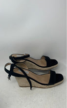 Load image into Gallery viewer, Steve Madden Womens Black Beige Platform Espadrille Sandals Size 10