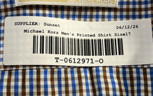 Load image into Gallery viewer, Michael Kors Mens Multicolor Plaid Long Sleeve Dress Shirt Size XL 17 34/35
