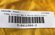 Load image into Gallery viewer, Tommy Hilfiger Mens Yellow Long Sleeve Collared Button-Up Shirt Size Large