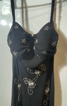 Load image into Gallery viewer, S.L. Fashions Womens Black Sleeveless Appliques And Rhinestone Maxi Dress Size 6