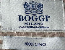 Load image into Gallery viewer, Boggi Milano Mens Brown Beige Striped Linen Long Sleeve Button-Up Shirt Size XXL