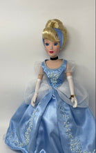Load image into Gallery viewer, Disney Blue Satin Gown Princess Cinderella Porcelain Doll With Trinket Box