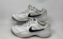 Load image into Gallery viewer, Nike Mens Court Lite AH9067-100 White Black Lace-Up Sneaker Shoes Size 9W