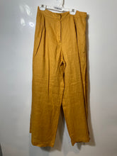 Load image into Gallery viewer, Magaschoni Womens Marigold Linen Pleated Wide-Leg Trouser Pants Size Small