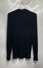 Load image into Gallery viewer, Zara Womens Black Long Sleeve Crew Neck Ribbed Pullover Blouse Top Size M