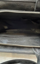 Load image into Gallery viewer, Michel Germain Paris Womens Black Leather Detachable Strap Zipper Satchel Bag