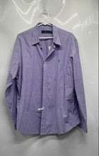 Load image into Gallery viewer, Ralph Lauren Mens White Purple Check Cotton Long Sleeve Button-Up Shirt Size XL