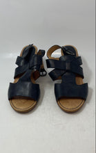 Load image into Gallery viewer, Born Womens Elly Black Leather Open Toe Block Heel Slingback Sandals Size 9 M