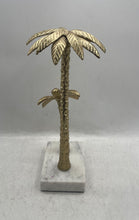Load image into Gallery viewer, Gold-Tone Coconut Trees Handcrafted Marble Base Home Decorative Figurine