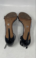 Load image into Gallery viewer, Michael Kors Womens Black Open Toe Stiletto High Ankle Strap Heels Size 9M