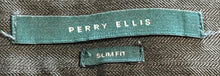 Load image into Gallery viewer, Perry Ellis Mens Dark Gray Pockets Slim Fit Flat Front Dress Pants Size 36X30