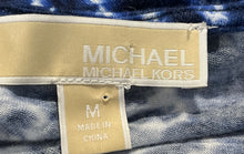 Load image into Gallery viewer, Michael Kors Womens Blue And White Chain Print Pullover Shift Dress Size M