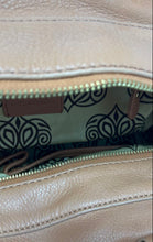 Load image into Gallery viewer, Antonio Melani Womens Brown Pebbled Leather Double Handle Zip Top Shoulder Bag