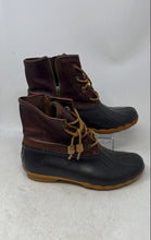 Load image into Gallery viewer, Sperry Womens Saltwater Duck STS91176 Brown Black Lace-Up Booties Size 8M