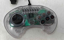 Load image into Gallery viewer, High Frequency Sega Genesis 6 Clear Button Wired Gamepad Controller Not Tested