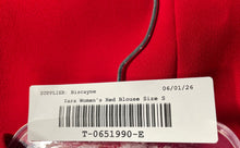 Load image into Gallery viewer, Zara Womens Red Mock Neck Sleeveless High-Low Hem Back Zip Blouse Top Size S