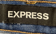 Load image into Gallery viewer, Express Womens Blue Denim High Rise 5-Pocket Design Bootcut Jeans Pants Size 12R