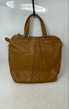 Load image into Gallery viewer, Da Milano Womens Brown Leather Inner Pockets Shoulder Top Handle Tote Bag