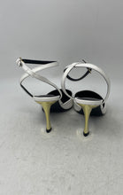 Load image into Gallery viewer, Nine West Womens White Leather Pointed Toe Buckle Slingback Heels Size 6 M