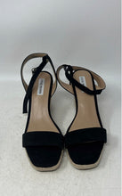 Load image into Gallery viewer, Steve Madden Womens Black Beige Platform Espadrille Sandals Size 10