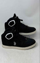 Load image into Gallery viewer, U.S. Polo Assn. Mens Black White Round Toe High Top Lace-Up Sneaker Shoes Size 9