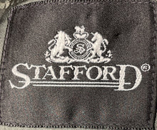 Load image into Gallery viewer, Stafford Mens Black Printed Long Sleeve Pockets 2-Button Blazer Size 42S