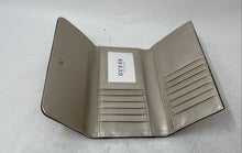 Load image into Gallery viewer, Guess Womens Brown Leather Card Holder Fold Over Snap Tri-Fold Wallet
