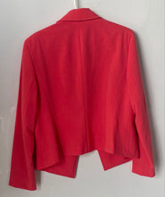 Load image into Gallery viewer, Nine West Womens Coral Pink Long Sleeve Peak Lapel Open Front Blazer Size 14