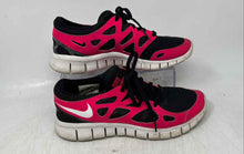 Load image into Gallery viewer, Nike Womens Free Run 2 Black White Pink Lace-Up Sneaker Shoes Size 7.5