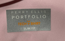 Load image into Gallery viewer, Perry Ellis Portfolio Mens Pink Slim Fit Long Sleeve Dress Shirt Size 16 32/33