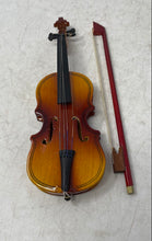 Load image into Gallery viewer, Brown Black Solid Musical Instrument Wooden Miniature Violin With Hard Case