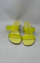 Load image into Gallery viewer, Calvin Klein Womens Neon Green Open Toe Block Slide Heels Size 9M