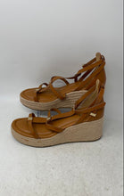 Load image into Gallery viewer, Franco Sarto Womens Pana Brown Leather Wedge Heel Espadrille Sandals Size 8.5M