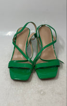 Load image into Gallery viewer, Mysoft Womens Green Patent Leather Buckle Ankle Strap Strappy Sandals Size 8