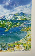 Load image into Gallery viewer, Blues And Greens Antigua Caribbean Coastal Landscape Painting By English Harbour