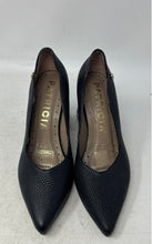Load image into Gallery viewer, Patricia Womens Black Leather Slip-On Pointed Toe Block Pump Heels Size 37