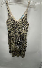 Load image into Gallery viewer, Marciano Womens Brown Animal Print Sleeveless Round Neck Zip Mini Dress Size S