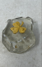Load image into Gallery viewer, Vintage 1986 Gerity Products 24K Gold-Tone Four-Leaf Clover Crystal Paperweight