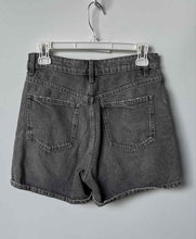 Load image into Gallery viewer, Zara Womens Gray Denim Flat Front Five Pockets High Waist Chino Shorts Size 2