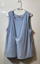 Load image into Gallery viewer, DKNY Womens Light Blue Sleeveless Crew Neck Pullover Blouse Top Size XL