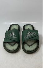 Load image into Gallery viewer, Adidas Mens Reptossage Green Leather Open Toe Slip-On Slide Sandals Size 9