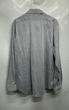 Load image into Gallery viewer, Calvin Klein Mens Gray Slim Fit Stretch Long Sleeve Dress Shirt Size Large