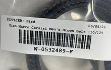 Load image into Gallery viewer, Gian Marco Corsiri Mens Brown Leather Adjustable Buckle Dress Belt 110/125